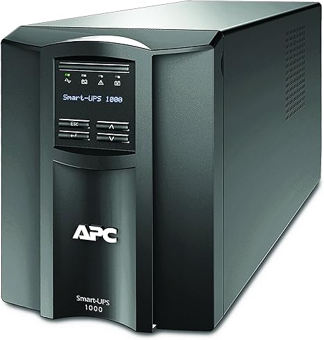 APC 1000VA Smart UPS with SmartConnect, SMT1000C Sinewave UPS Battery Backup, AVR, 120V, Line Interactive Uninterruptible Power Supply