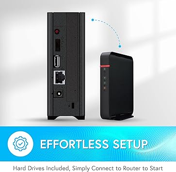 Buffalo LinkStation 210 2TB 1-Bay NAS Network Attached Storage with HDD Hard Drives Included NAS Storage That Works as Home Cloud or Network Storage Device for Home