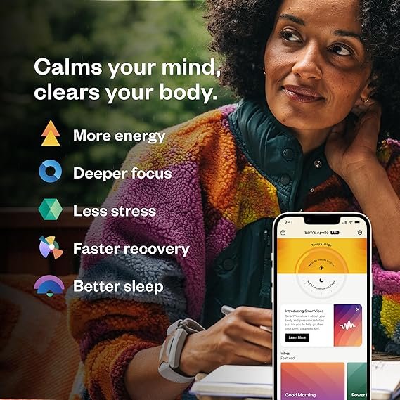 Apllo Neuro - Personalized Natural Sleep and Stress Aid Wearable - Vagus Nerve Stimulator - Vibration Touch Therapy - Find Focus, Relaxation, Recovery, Wellness & Performance | Twilight