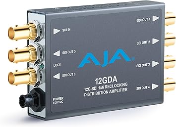 AJA 1x6 12G HD/SD SDI Reclocking Distribution Amplifier