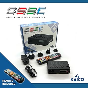 Kaico Edition OSSC Open Source Scan Converter 1.6 with SCART, Component and VGA to HDMI for Retro Gaming. Line Multiplier upscaler Perfect for Zero lag RGB Retro Gaming