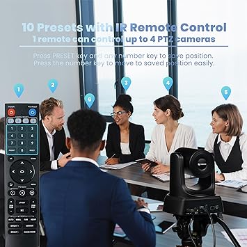 TONGVEO 20X HDMI PTZ Camera IP Live Streaming SDI USB 1080P 60fps Optical Zoom PoE Supports for Church Services Worship Education Video Conference with OBS vMix Wirecast Zoom Skype and More