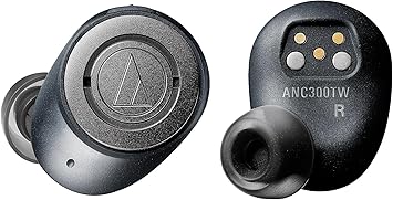 Audio-Technica ATH-ANC300TW QuietPoint Wireless Active Noise-Cancelling in-Ear Headphones