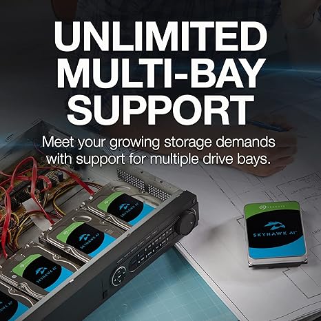 Seagate Skyhawk AI ST20000VE002 - Hard Drive - 20 TB - SATA 6Gb/s