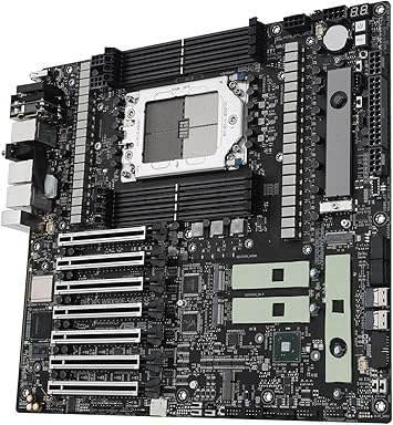 ASUS Pro WS WRX90E-SAGE SE EEB Workstation Motherboard, AMD Ryzen™ Threadripper™ PRO 7000 WX-Series, ECC R-DIMM DDR5, 32 Power-Stage,7xPCIe 5.0x16, PCIe 5.0 M.2, 10Gb & 2.5Gb LAN, Multi-GPU Support