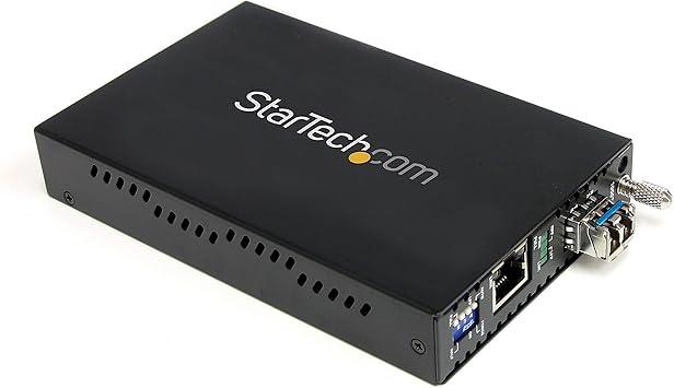 StarTech.com Single-Mode (SM) LC Fiber Media Converter for 10/100/1000 Network - 40km - Gigabit Ethernet - 1310nm- with SFP Transceiver (ET1000S40LC2)