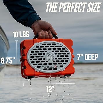 Turtlebox Gen 2: Loud! Outdoor Portable Bluetooth 5.0 Speaker | Rugged, IP67, Waterproof, Impact Resistant & Dustproof (Rich, Full Sound, Plays to 120db, Pair 2X for True L-R Stereo), (White)