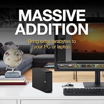 Seagate Expansion 24TB External Hard Drive HDD - USB 3.0, with Rescue Data Recovery Services (STKP24000400)