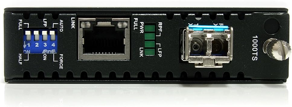 StarTech.com Single-Mode (SM) LC Fiber Media Converter for 10/100/1000 Network - 40km - Gigabit Ethernet - 1310nm- with SFP Transceiver (ET1000S40LC2)