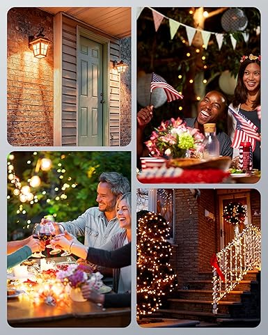 DEWENWILS Outdoor Indoor Remote Control Outlet Power Strip Weatherproof, Expandable Wireless Electrical Plug in Light Switch, 15 AMP Heavy Duty, 7 Inch Extension Cord, 100 Feet Range, ETL Listed, Black