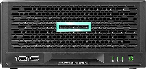 HPE MicroServer Gen10 Plus Tower Server for Small Business, Intel Xeon E-2224 3.4GHz up to 3.4GHz Turbo, 32GB RAM, 4TB Fast SSD Storage, RAID, Windows Server 2016