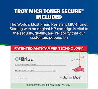 TROY 4001DN MICR Printer, Check Printing, 250 Sheet Capacity, 1 Locking Tray, 3 Trays Maximum, Up to 42ppm