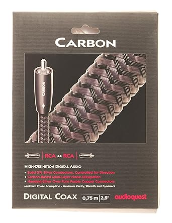 audioquest Coaxial Cable 0.75m Male 75ohm Carbon Black