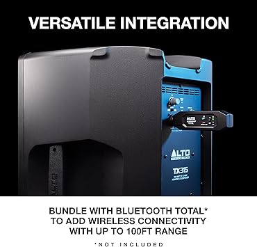 ALTO TX315 - 700W Powered DJ Speakers, PA System with 15" 2 Way, Signal Limiting and Switchable Mic Line Preamp and XLR In/Out