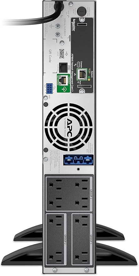 APC Network UPS, 1500VA Smart-UPS Sine Wave UPS with Extended Run Option, SMX1500RM2UCNC, Network Management Card, 2U Rackmount/Tower Convertible, Line-Interactive, 120V