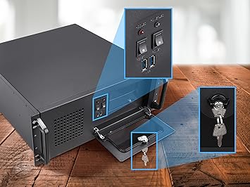 Rosewill 4U Server Chassis Rackmount Case | 7 3.5" Bays, 2 5.25" Devices| ATX, CEB Compatible | 1 120mm PWM Fan, 2 80mm PWM Fans | 2X USB 3.0 | Front Panel Lock and Key | Silver/Black - RSV-R4100U