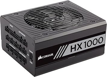 Corsair HX Series, HX1000, 1000 Watt, Fully Modular Power Supply, 80+ Platinum Certified, CP-9020139-NA