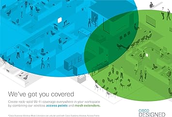 Cisco Business 140AC Wi-Fi Access Point | 802.11ac | 2x2 | 1 GbE Port | Ceiling Mount | 5 Pack Bundle | Limited Lifetime Protection (5-CBW140AC-B)