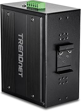 TRENDnet 26-Port Hardened Industrial Unmanaged Gigabit DIN-Rail Switch, TI-PG262, 16 x Gigabit PoE+ Ports, 8 x Gigabit RJ-45 Ports, 2 x SFP Ports, IP30, Lifetime Protection, Black