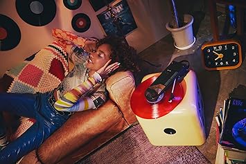 Audio-Technica AT-SB727 Sound Burger Portable Bluetooth Turntable (Black), with USB-C Charging and up to 12 Hours of Spinning