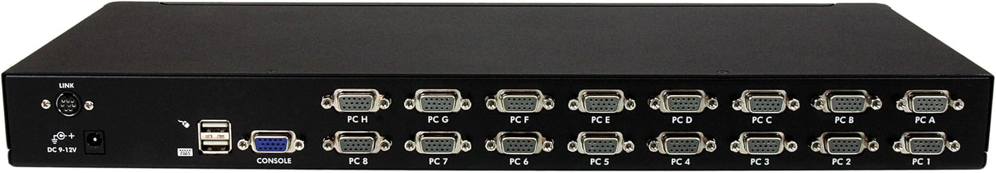 StarTech.com 16 Port 1U RackMount USB KVM Switch Kit with OSD and Cables - KVM Switch - 16 x KVM Port(s) - 1 Local User - Desktop - SV1631DUSBUK