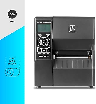 Zebra ZT230 Thermal Transfer Industrial Printer 300 dpi Print Width 4 in Serial USB Ethernet ZT23043-T01200FZ