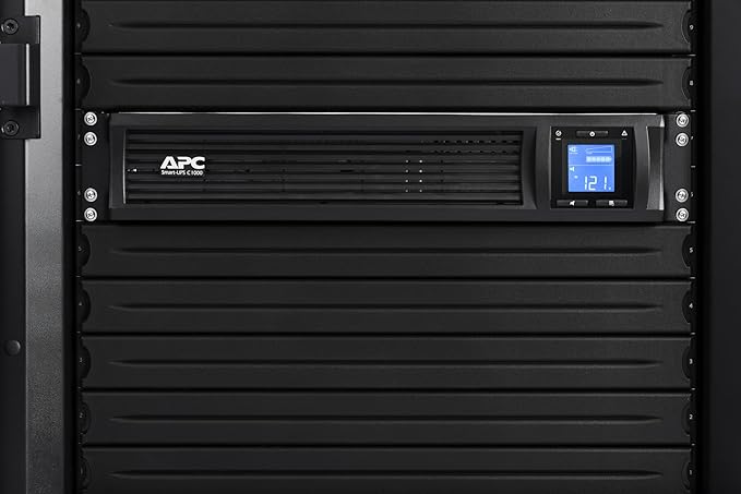 APC UPS 1000VA Smart-UPS with SmartConnect, Pure Sinewave UPS Battery Backup, Line Interactive, 120V Uninterruptible Power Supply, Rackmount UPS (SMC1000-2UC)