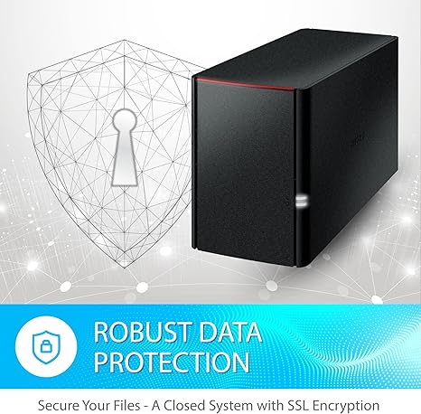 BUFFALO LinkStation 220 4TB 2-Bay NAS Network Attached Storage with HDD Hard Drives Included NAS Storage That Works as Home Cloud or Network Storage Device for Home