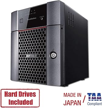 BUFFALO TeraStation 3410D 4-Bay Raid NAS and iSCSI Unified Storage, 16 TB, Black (TS3410DN1604)