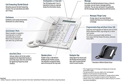 Panasonic KX-T7730 Telephone White