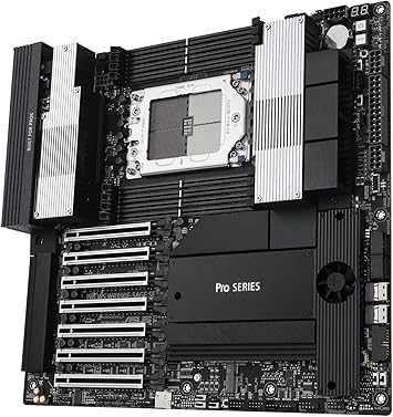 ASUS Pro WS WRX90E-SAGE SE EEB Workstation Motherboard, AMD Ryzen™ Threadripper™ PRO 7000 WX-Series, ECC R-DIMM DDR5, 32 Power-Stage,7xPCIe 5.0x16, PCIe 5.0 M.2, 10Gb & 2.5Gb LAN, Multi-GPU Support