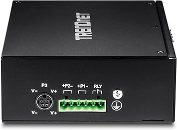 TRENDnet 10-Port Hardened Industrial Gigabit DIN-Rail Switch, DIN-Rail and Wall mounts Included, Dual redundant, RJ-45/SFP, Lifetime Protection, TI-G102