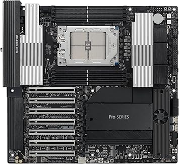 ASUS Pro WS WRX90E-SAGE SE EEB Workstation Motherboard, AMD Ryzen™ Threadripper™ PRO 7000 WX-Series, ECC R-DIMM DDR5, 32 Power-Stage,7xPCIe 5.0x16, PCIe 5.0 M.2, 10Gb & 2.5Gb LAN, Multi-GPU Support