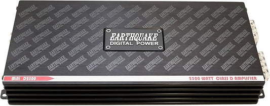 Earthquake Sound Mini D2500 (Gen 2) Mono Class D Car Amplifier, 2500 Watts Peak Power