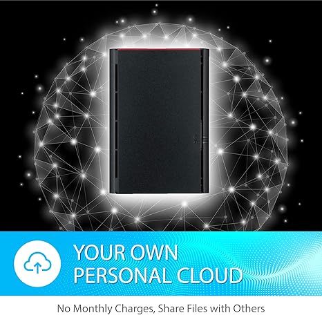 BUFFALO LinkStation 220 4TB 2-Bay NAS Network Attached Storage with HDD Hard Drives Included NAS Storage That Works as Home Cloud or Network Storage Device for Home