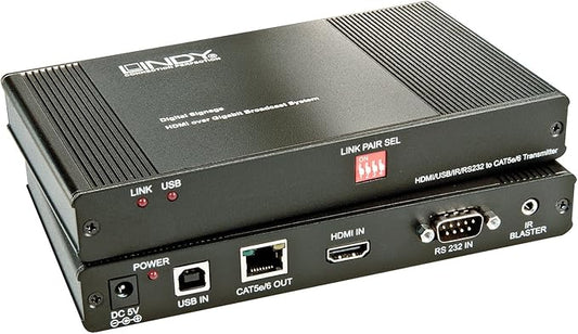 LINDY HDMI Over Gigabit Ethernet Extender, Transmitter (38066)