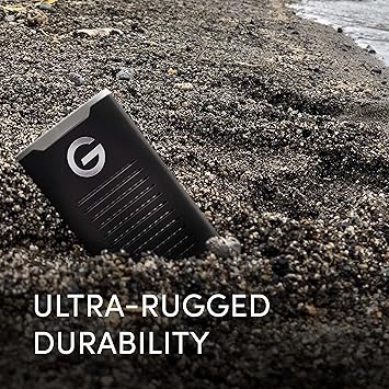 SanDisk Professional 1TB G-DRIVE SSD - Ultra-Rugged, IP67 Dust/Water Resistant, Portable External NVMe Solid State Drive, Up to 1,050 MB/s, USB 3.2 Gen 2 - SDPS11A-001T-GBANB