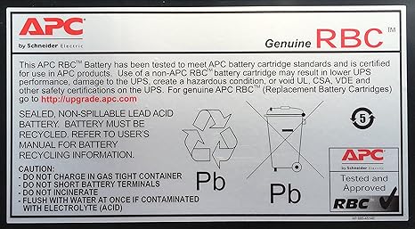 APC UPS Battery Replacement, RBC43, for APC Smart-UPS Models SMT2200RM2U, SMT2200RM2UC, SMT2200RM2UNC, SMT3000RM2U, SMT3000RM2UC, SUA2200RM2U, SUA3000RM2U, SUM1500RMXL2U, SUM3000RMXL2U, select others
