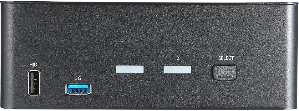 StarTech.com 2 Port Dual Monitor HDMI KVM Switch - 4K 60Hz Ultra HD HDR - Desktop 4K HDMI 2.0 KVM Switch with 2 Port USB 3.0 Hub (5Gbps) & 4x USB 2.0 HID, Audio - Hotkey Switching - TAA (SV231DHU34K6)