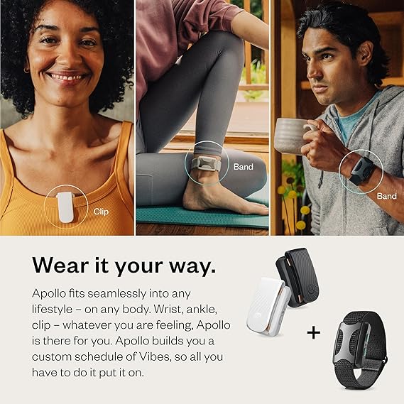 Apllo Neuro - Personalized Natural Sleep and Stress Aid Wearable - Vagus Nerve Stimulator - Vibration Touch Therapy - Find Focus, Relaxation, Recovery, Wellness & Performance | Twilight