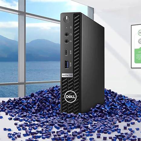 Dell OptiPlex 3080 Micro desktop computer with Intel Core i5, 16GB RAM, 512GB SSD, WiFi, HDMI, Bluetooth, Windows 11 Pro.