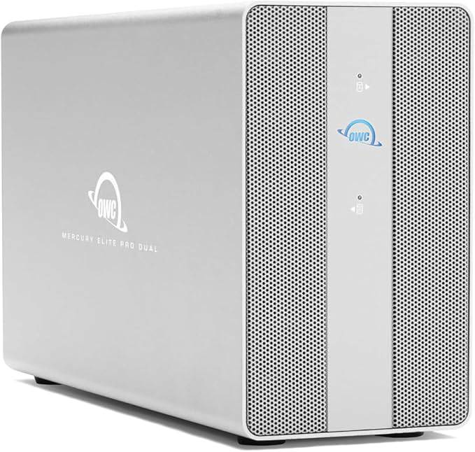 Beaver Computer Mercury Elite Pro 8TB SSD with dual USB-C ports and 3-port hub, black portable external storage device
