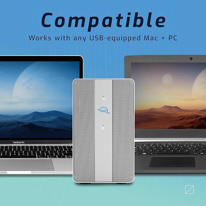 8TB SSD Mercury Elite Pro Dual USB-C w/ 3 Port Hub - OWCMEDCH7T08