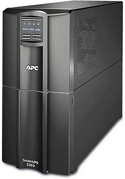 APC 2200VA Smart-UPS with SmartConnect, pure sinewave, line interactive uninterruptible power supply on a desk.