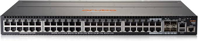 Beaver Computer Aruba 2930M 48G switch with 1 slot, 2-layer support, and TAA compliance, shown with front view and ports.