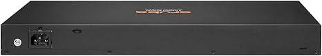 Aruba 6100 24G 4SFP+ switch by Beaver Computer, showing ports and internal components on a network device.