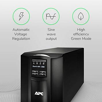 ASUS APC 1500VA Smart-UPS with SmartConnect, Pure Sinewave UPS Battery Backup, Line Interactive, 120V Uninterruptible Power Supply (SMT1500C)