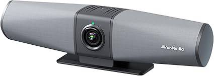 AVerMedia PA511D 4K video conference camera with speakerphone, autofocus, echo cancellation, Zoom certification, wired network, and tripod.