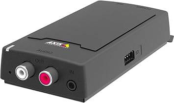 AXIS C8110 Network Audio Bridge by Beaver Computer, showing the compact device with ports and connection indicators.