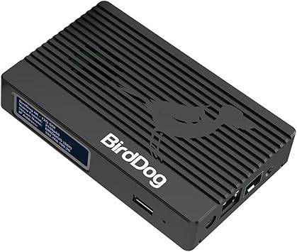 BirdDog 4K 12G-SDI NDI encoder and decoder device from Beaver Computer, shown connected with SDI and NDI interfaces.